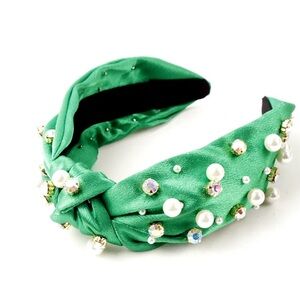 Elegant Green Embellished Headband